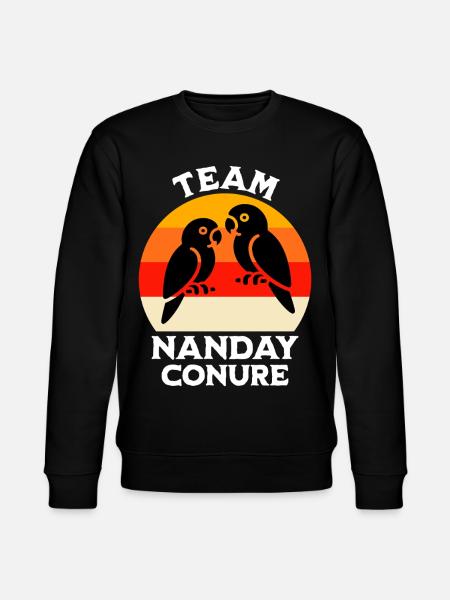 Team Nandays Parakeet - Stanley/Stella CHANGER Unisex Organic Sweatshirt - black