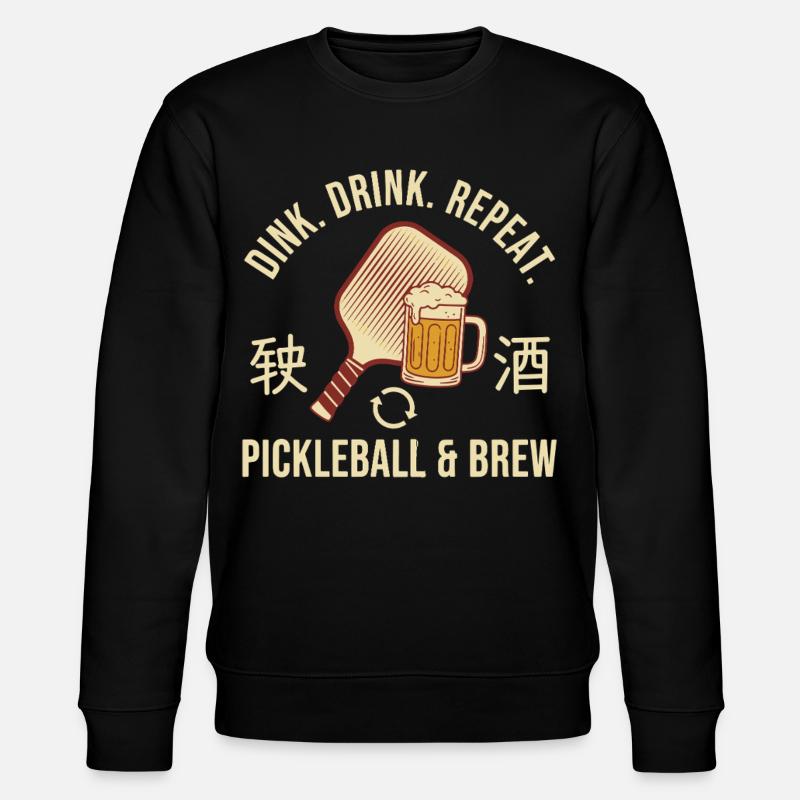 Pickleball-Spaßspieler Dink Drink Repeat - Stanley/Stella Unisex Bio-Sweatshirt CHANGER  - Schwarz