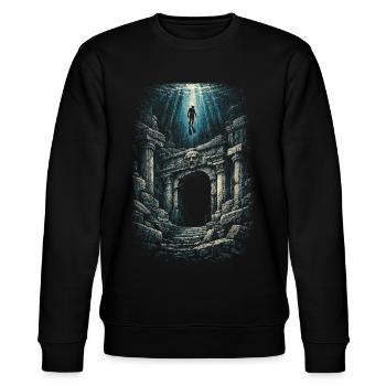 Freediving Freediving - Stanley/Stella CHANGER Unisex Organic Sweatshirt - black - Front - Nik (191cm) & Marisol (170cm)