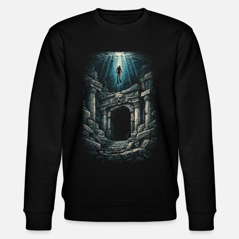 Apnoetauchen Freitauchen - Stanley/Stella Unisex Bio-Sweatshirt CHANGER  - Schwarz