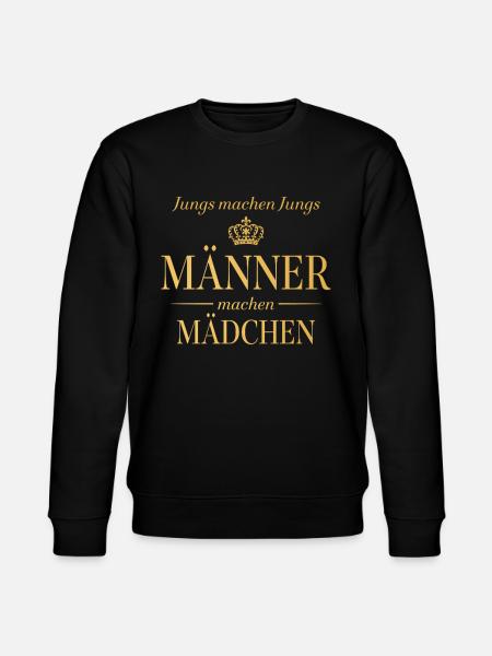 Jungs machen Jungs – Männer machen Mädchen - Stanley/Stella Unisex Bio-Sweatshirt CHANGER  - Schwarz