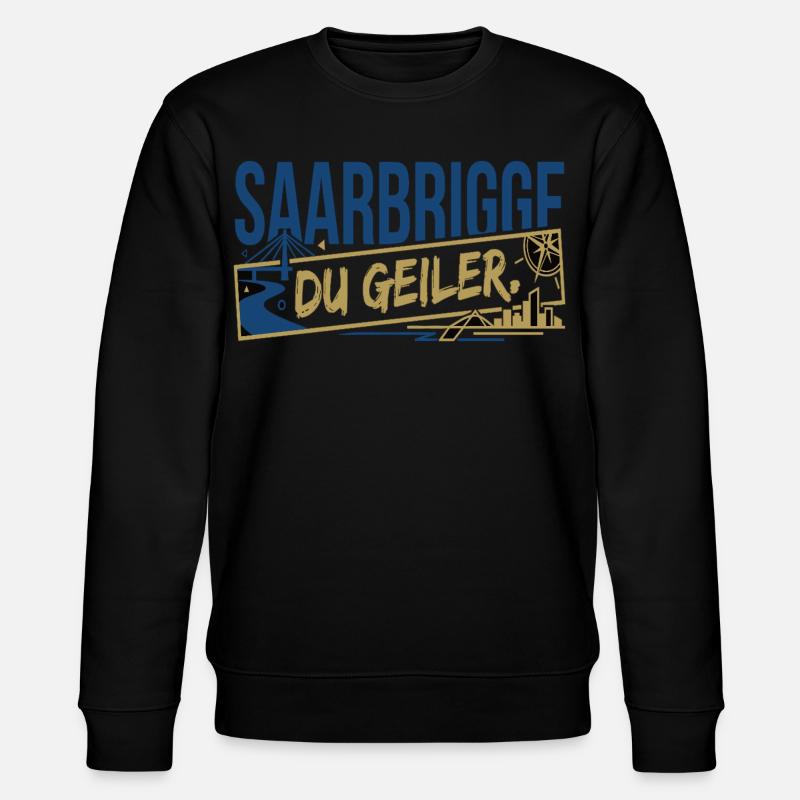 Saarbrigge Du Geiler - Stanley/Stella Unisex Bio-Sweatshirt CHANGER  - Schwarz