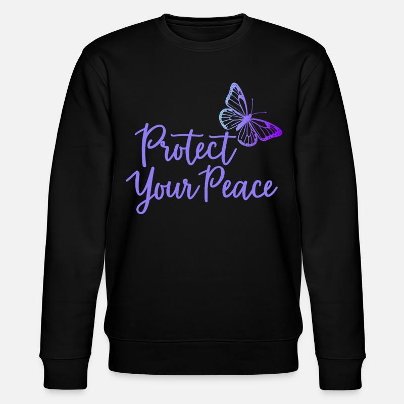 Protégez votre paix papillon paix intérieure - Sweat bio CHANGER Stanley/Stella Unisexe - noir