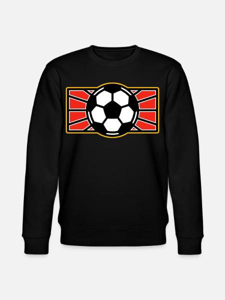 Crimson Football Crest - Stanley/Stella CHANGER Unisex Organic Sweatshirt - black