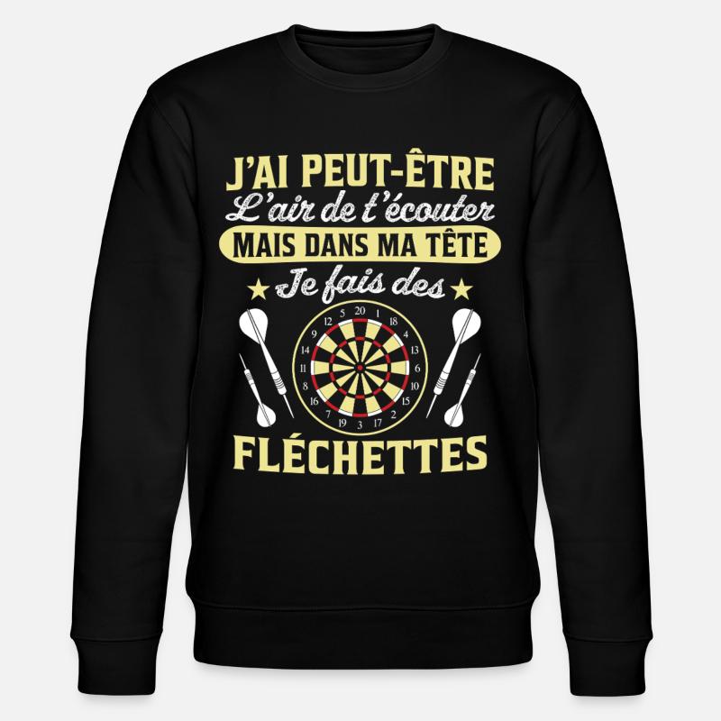  joue aux fléchettes - Sweat bio CHANGER Stanley/Stella Unisexe - noir