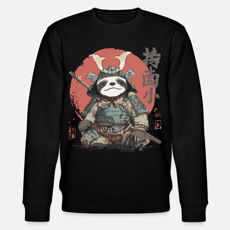 Sloth Samurai Armor - Stanley/Stella CHANGER Unisex Organic Sweatshirt - black