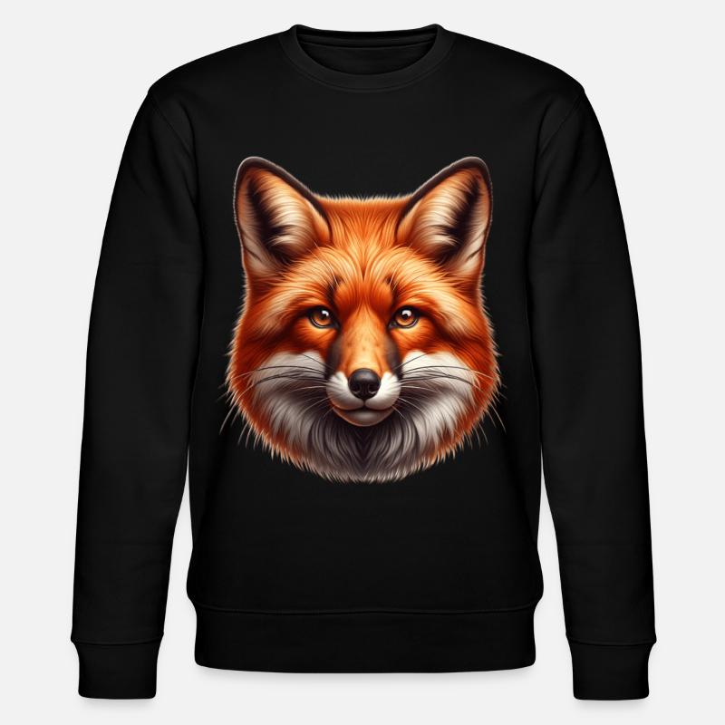 Red Fox Fox - Stanley/Stella CHANGER Unisex Organic Sweatshirt - black