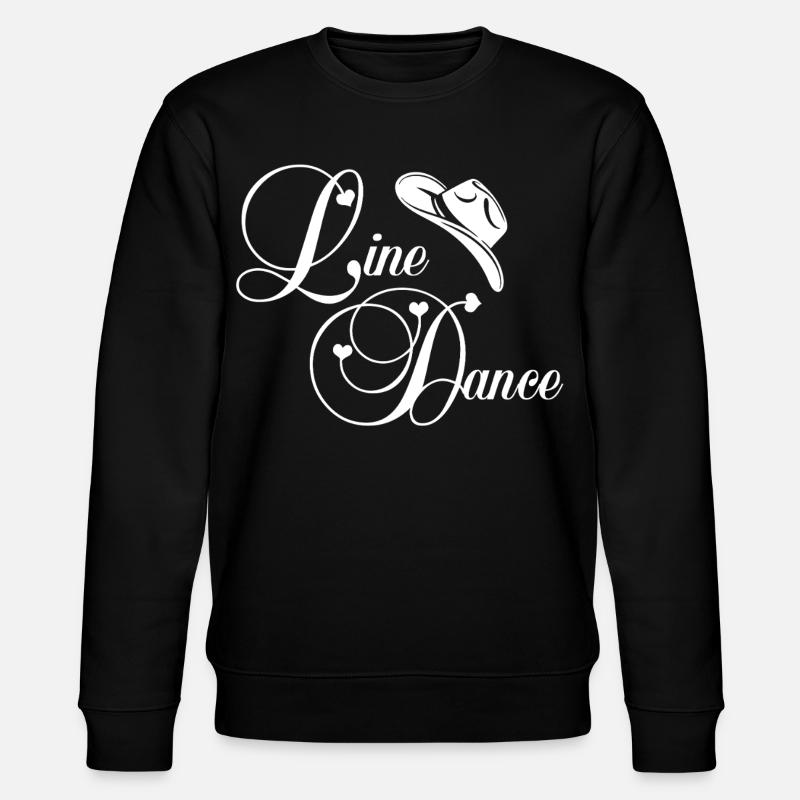 Line Dance Script Logo - Stanley/Stella CHANGER Unisex Organic Sweatshirt - black