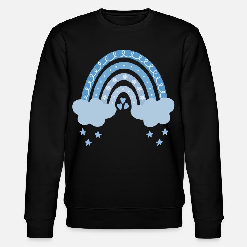 Rainbow with clouds - Stanley/Stella CHANGER Unisex Organic Sweatshirt - black