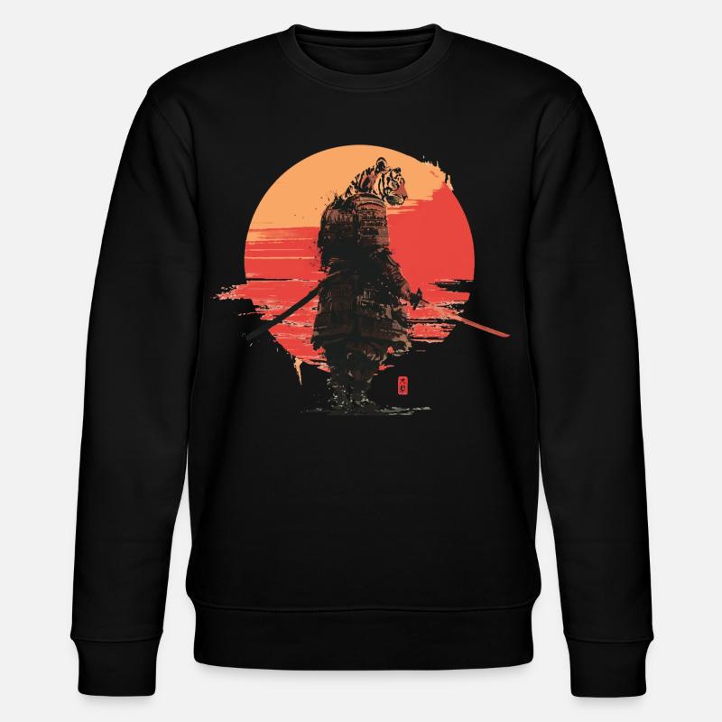 Tiger Samurai at Sunset - Stanley/Stella CHANGER Unisex Organic Sweatshirt - black