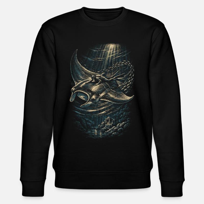 Apnoetauchen Freitauchen - Stanley/Stella Unisex Bio-Sweatshirt CHANGER  - Schwarz