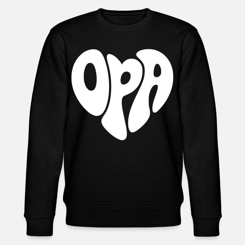 Opa Herz - Stanley/Stella Unisex Bio-Sweatshirt CHANGER  - Schwarz