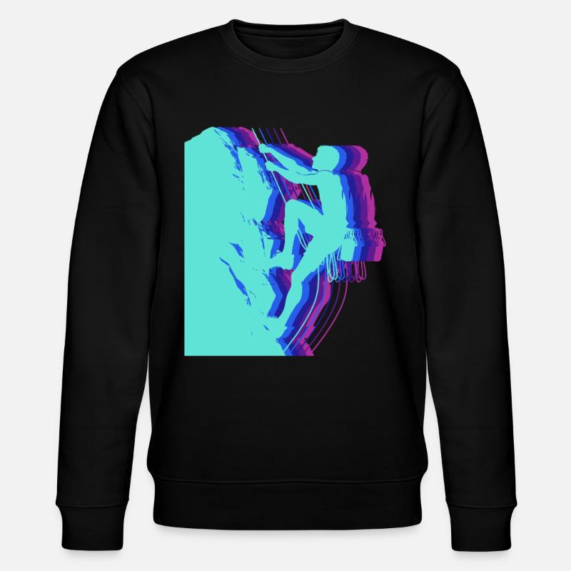 Silhouette Grimpeur Art Glitch Modern - Sweat bio CHANGER Stanley/Stella Unisexe - noir