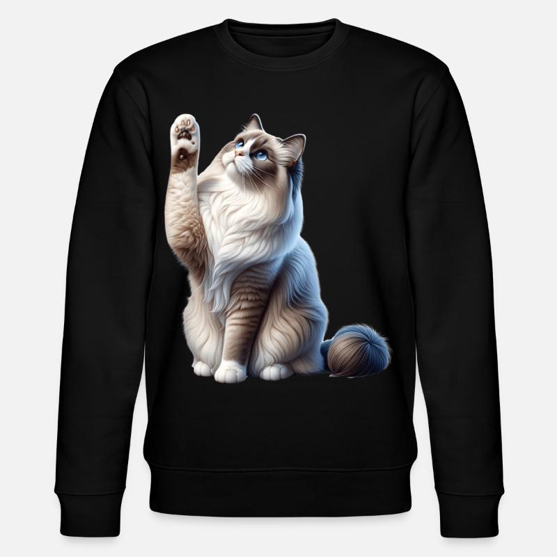 Ragdoll Katze Chatte Ragdoll - Sweat bio CHANGER Stanley/Stella Unisexe - noir