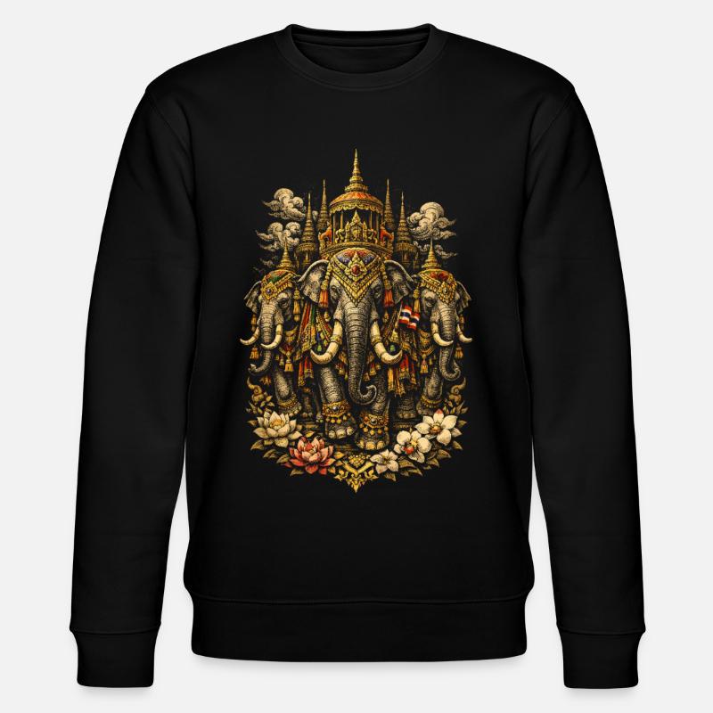 Éléphants de la Fierté Thaïlandaise - Sweat bio CHANGER Stanley/Stella Unisexe - noir