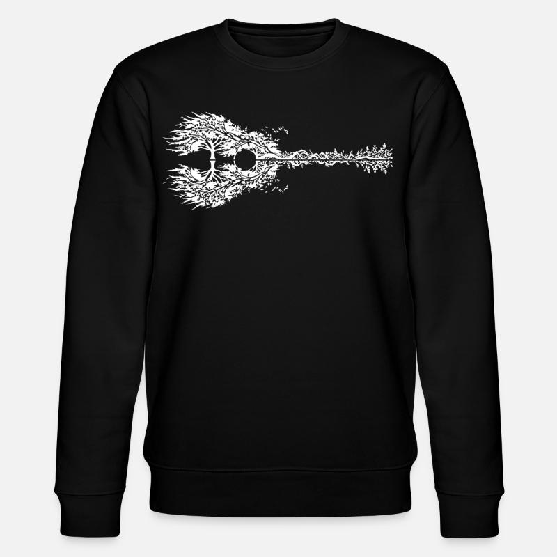 Guitare faite de plantes - Sweat bio CHANGER Stanley/Stella Unisexe - noir