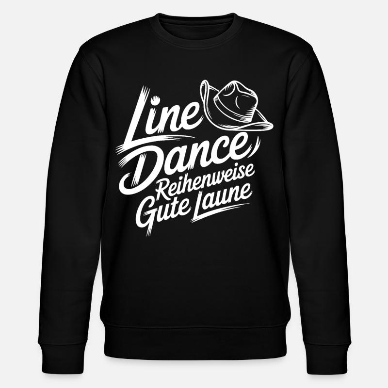 Line Dance Motiv - Stanley/Stella Unisex Bio-Sweatshirt CHANGER  - Schwarz