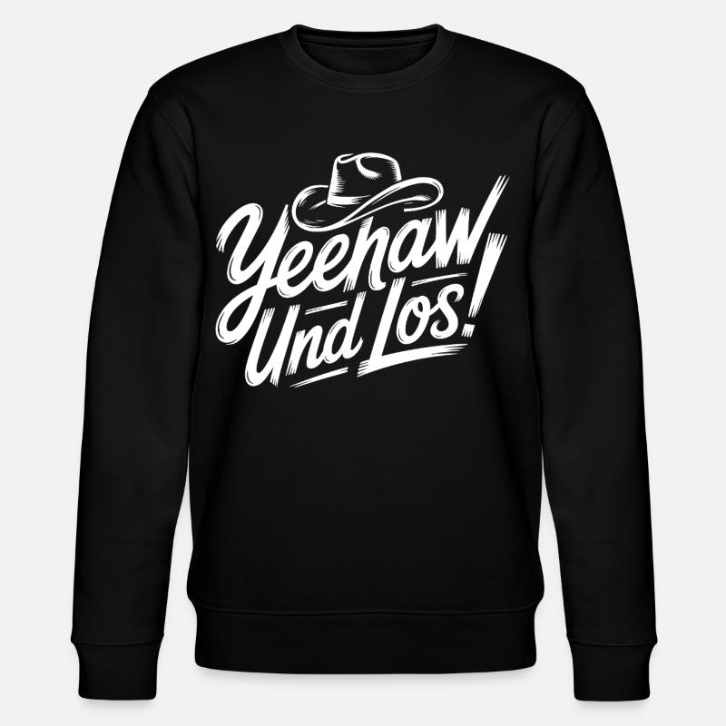 yes and go! Western Script - Stanley/Stella CHANGER Unisex Organic Sweatshirt - black