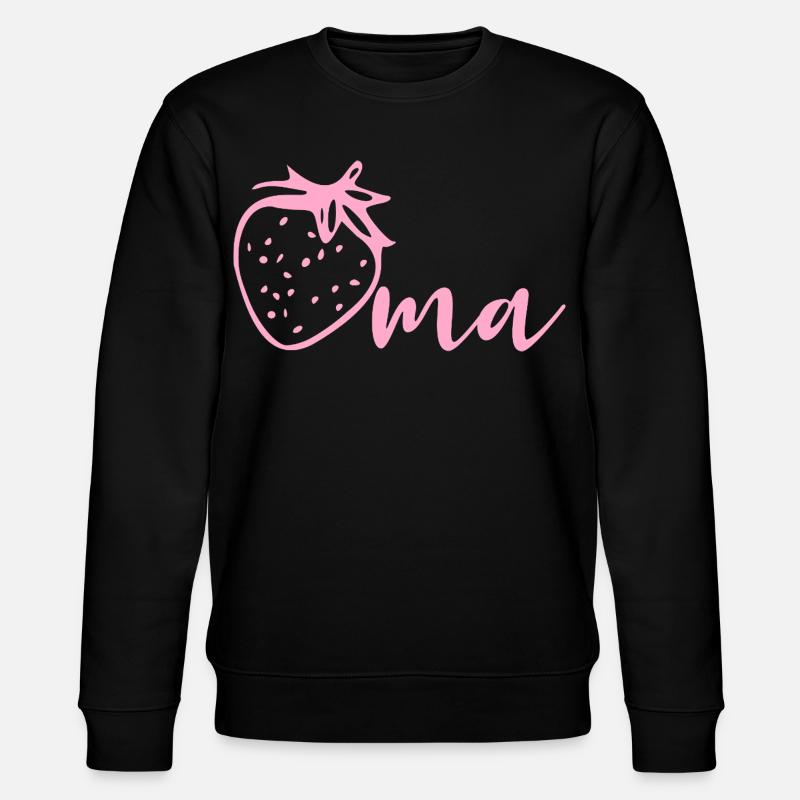 Erdbeeren Oma - Stanley/Stella Unisex Bio-Sweatshirt CHANGER  - Schwarz