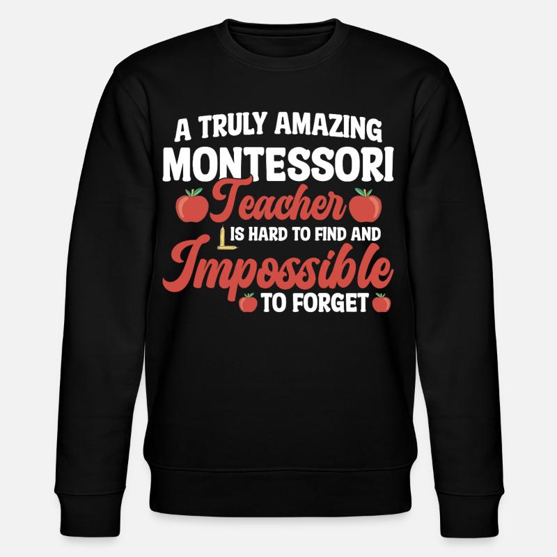 Montessori-Methode-Schulmitarbeiter Montessori - Stanley/Stella Unisex Bio-Sweatshirt CHANGER  - Schwarz
