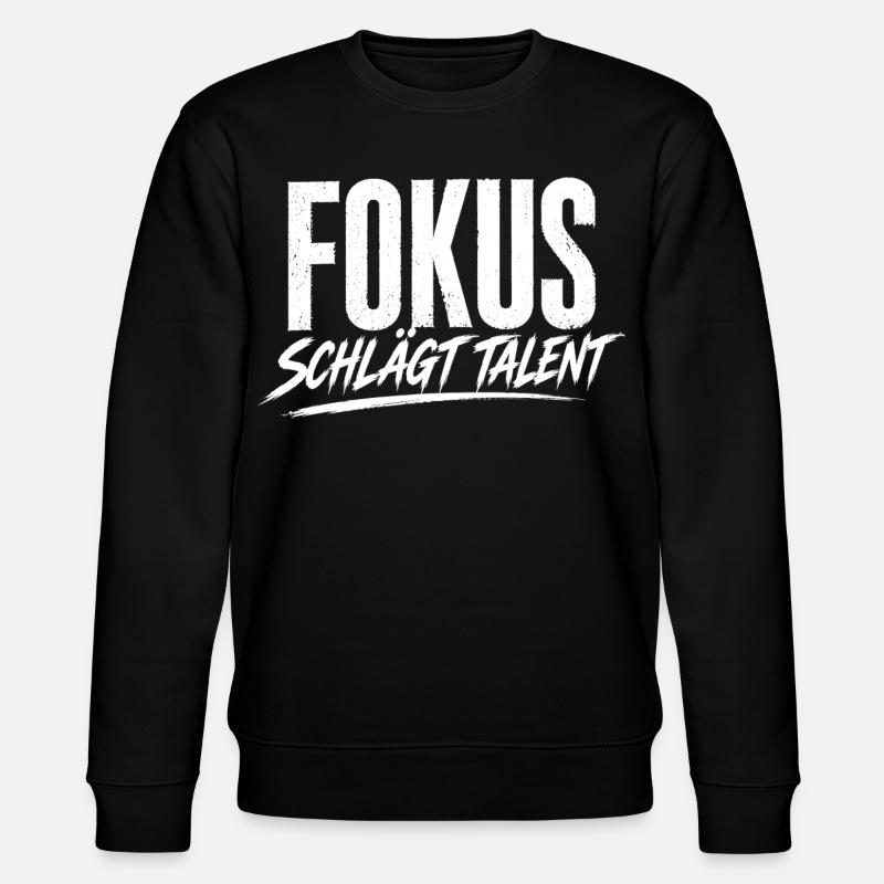 Fokus schlägt Talent - Stanley/Stella Unisex Bio-Sweatshirt CHANGER - Schwarz