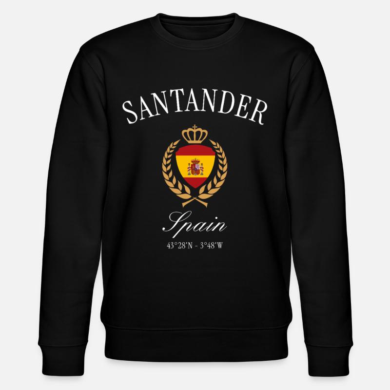 Santander Spanien Wappen Krone – Reise Souvenir - Stanley/Stella Unisex Bio-Sweatshirt CHANGER  - Schwarz