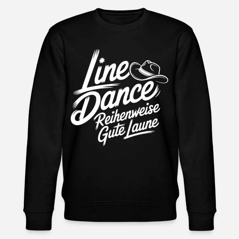 Line Dance Gute Laune - Stanley/Stella Unisex Bio-Sweatshirt CHANGER  - Schwarz
