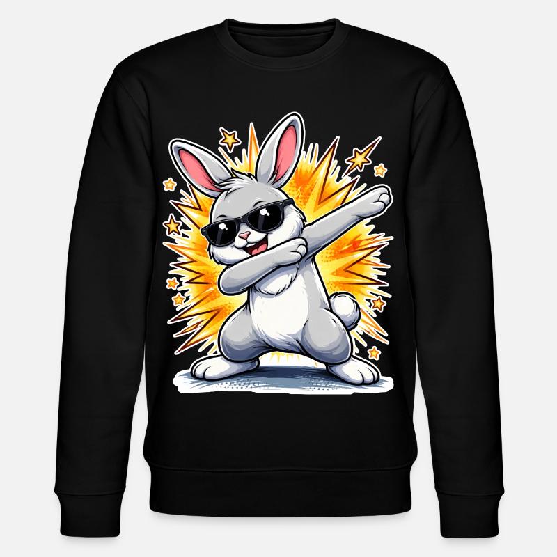 Dabbing Hase - Stanley/Stella Unisex Bio-Sweatshirt CHANGER  - Schwarz