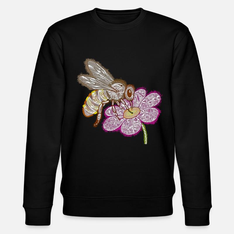 Zentangle-Biene - Stanley/Stella Unisex Bio-Sweatshirt CHANGER  - Schwarz