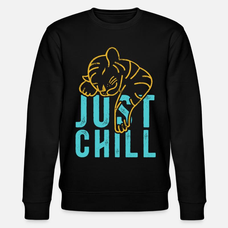 Juste Chill Tiger – Diction détendue - Sweat bio CHANGER Stanley/Stella Unisexe - noir
