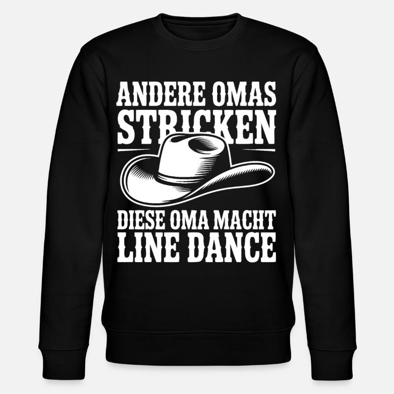 Omas Line Dance Shirt - Stanley/Stella Unisex Bio-Sweatshirt CHANGER - Schwarz