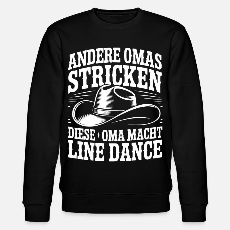 Line Dance Oma - Stanley/Stella Unisex Bio-Sweatshirt CHANGER  - Schwarz