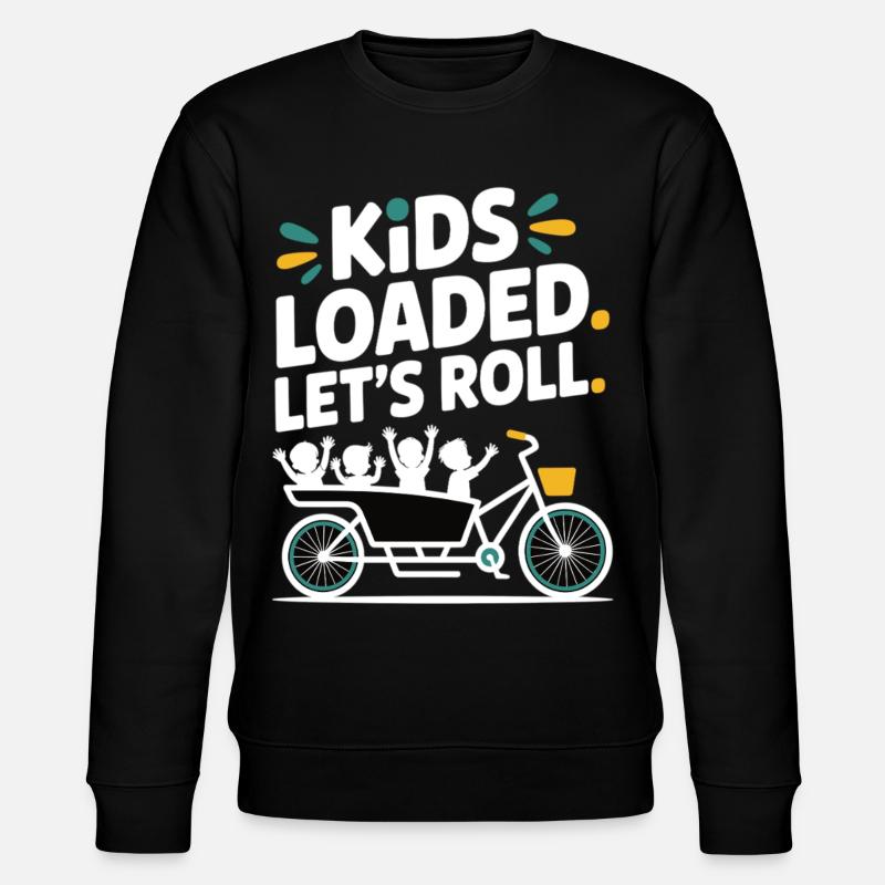 Kids Loaded Lets Roll Lastenrad - Stanley/Stella Unisex Bio-Sweatshirt CHANGER - Schwarz