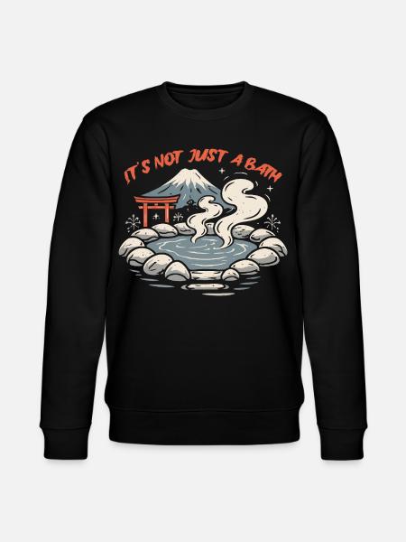 Onsen Hot Spring Bath - Stanley/Stella CHANGER Unisex Organic Sweatshirt - black