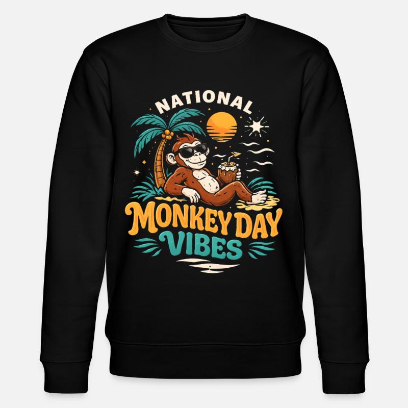 Monkey Day Monkey Day - Stanley/Stella CHANGER Unisex Organic Sweatshirt - black