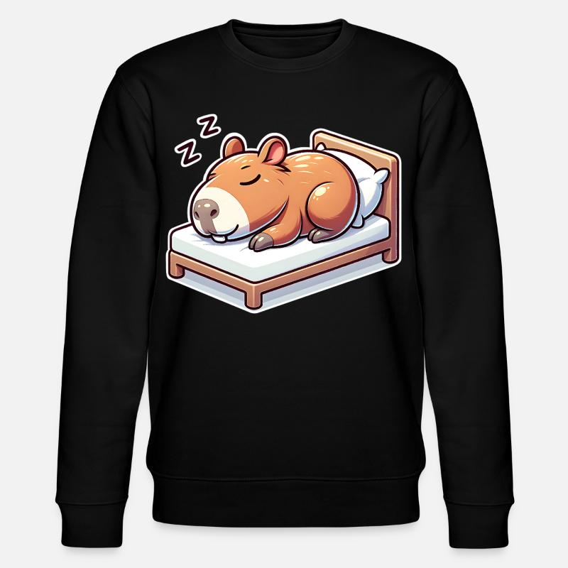 Sleeping Capybara - Stanley/Stella CHANGER Unisex Organic Sweatshirt - black