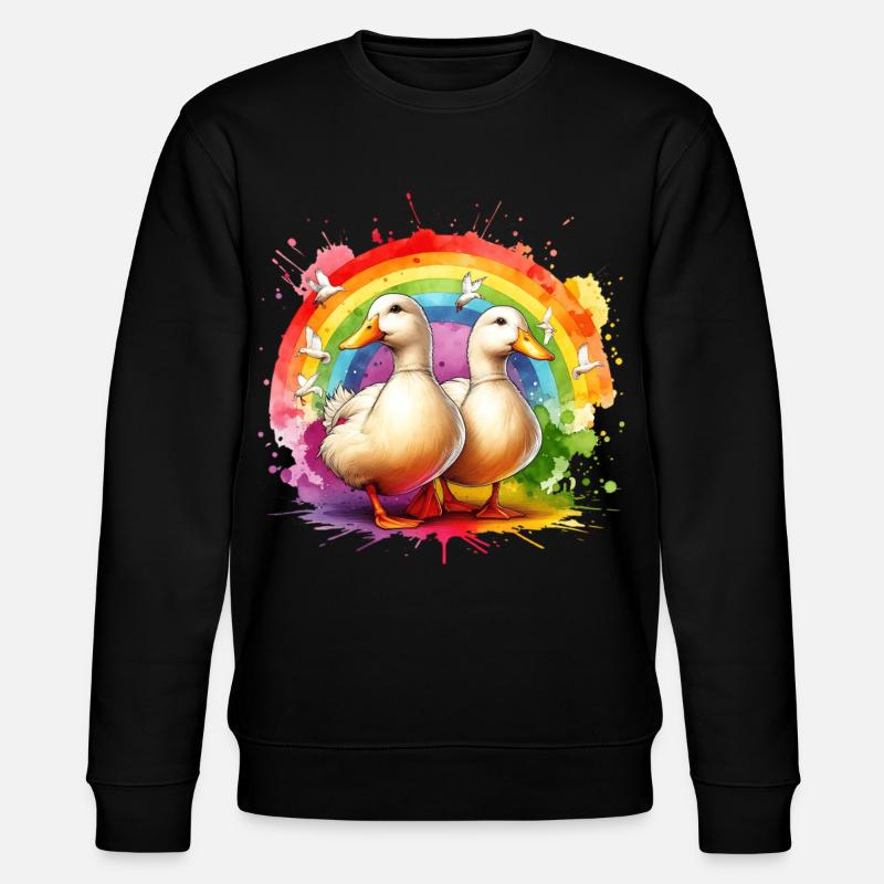 Peking Duck Gift - Stanley/Stella CHANGER Unisex Organic Sweatshirt - black
