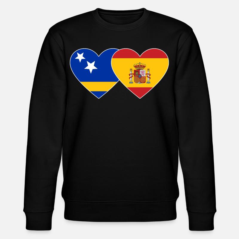 Curacao_Spanien_Flagge_Herz - Sweat bio CHANGER Stanley/Stella Unisexe - noir