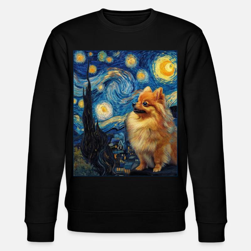 Zwergspitz Spitz Pomeranian - Stanley/Stella Unisex Bio-Sweatshirt CHANGER - Schwarz