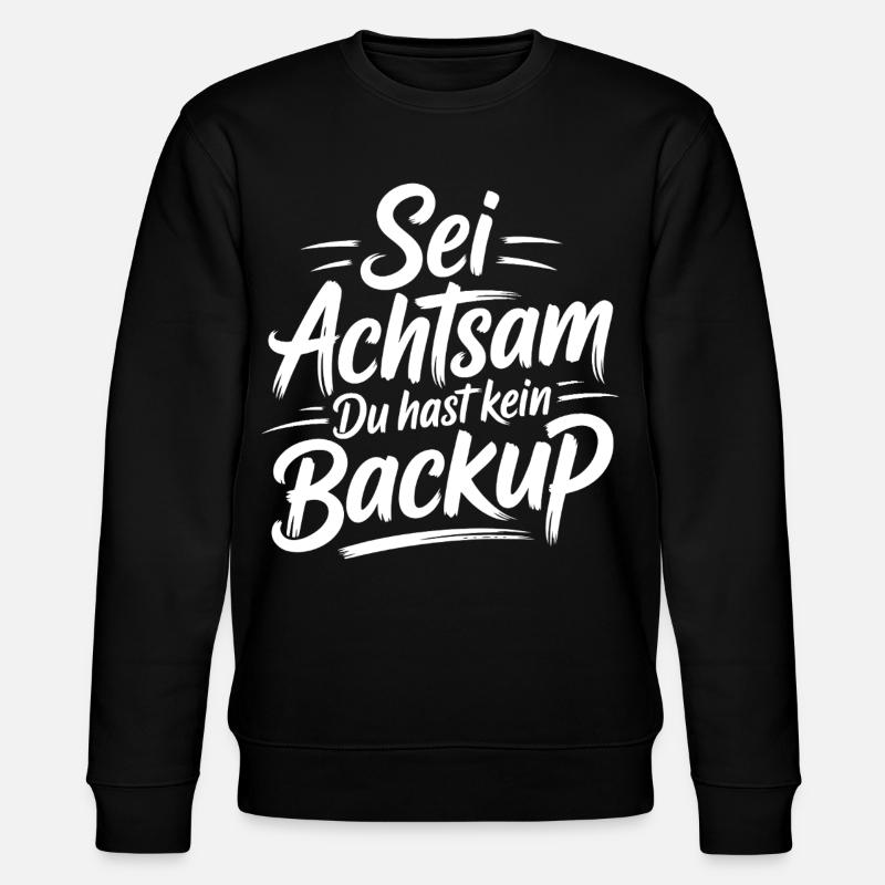Sei achtsam Leben - Stanley/Stella Unisex Bio-Sweatshirt CHANGER  - Schwarz