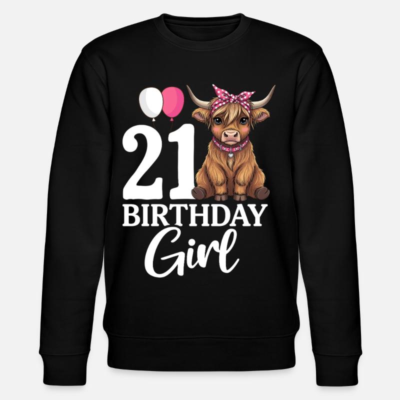 Fille d’anniversaire de 21 ans - Sweat bio CHANGER Stanley/Stella Unisexe - noir