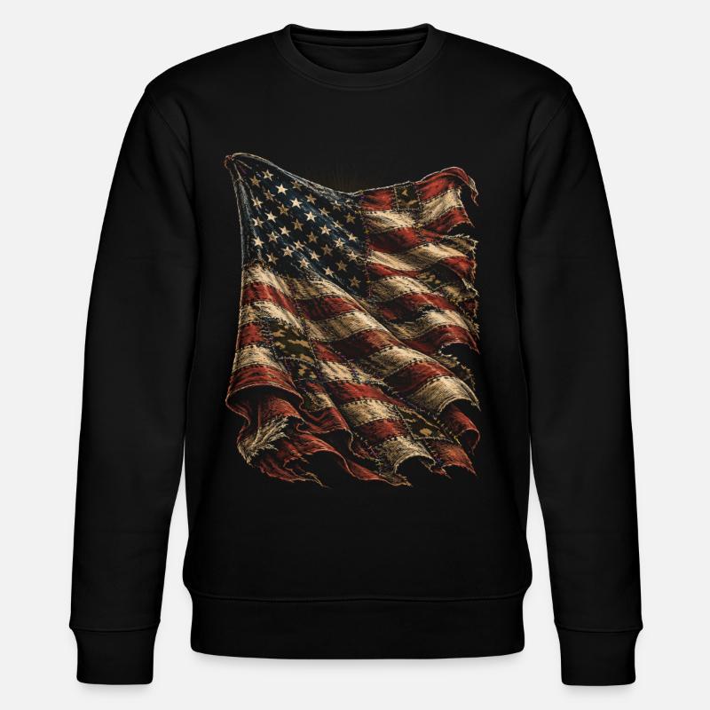 Veterans Day for Democrats - Stanley/Stella CHANGER Unisex Organic Sweatshirt - black