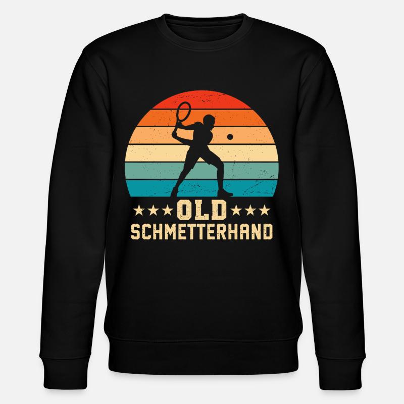 Old Schmetterhand Retro Tennis  - Stanley/Stella Unisex Bio-Sweatshirt CHANGER  - Schwarz