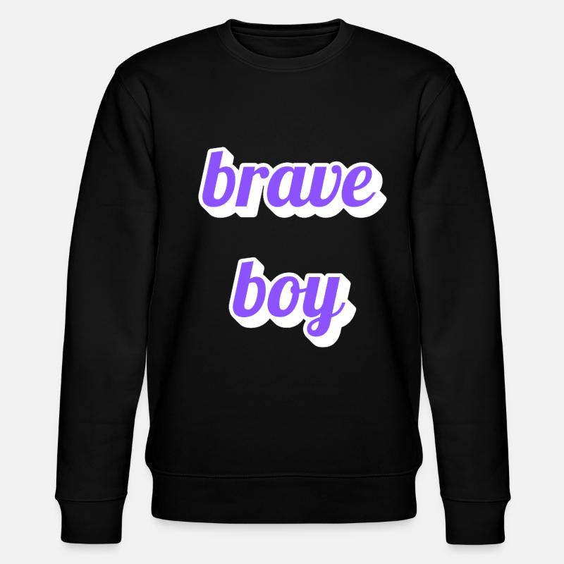 Brave Boy Schriftzug - Stanley/Stella Unisex Bio-Sweatshirt CHANGER  - Schwarz