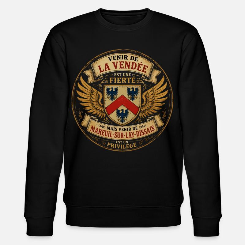 Fierté Vendée - Mareuil-sur-Lay-Dissais Privilège  - Sweat bio CHANGER Stanley/Stella Unisexe - noir