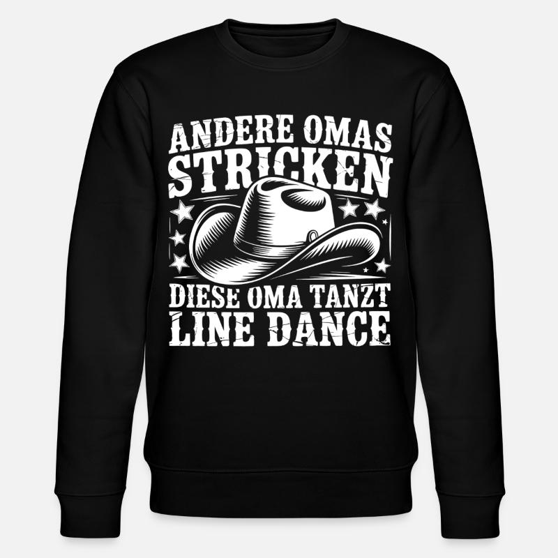 Oma Line Dance - Stanley/Stella Unisex Bio-Sweatshirt CHANGER  - Schwarz