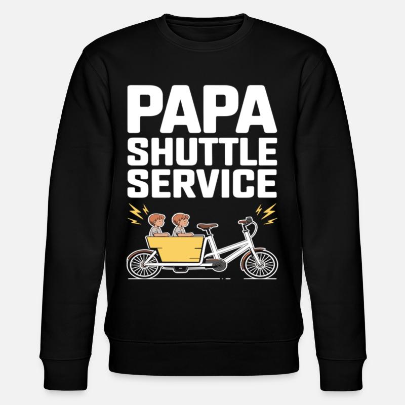 Papa Shuttle Service Vélo cargo Papa - Sweat bio CHANGER Stanley/Stella Unisexe - noir