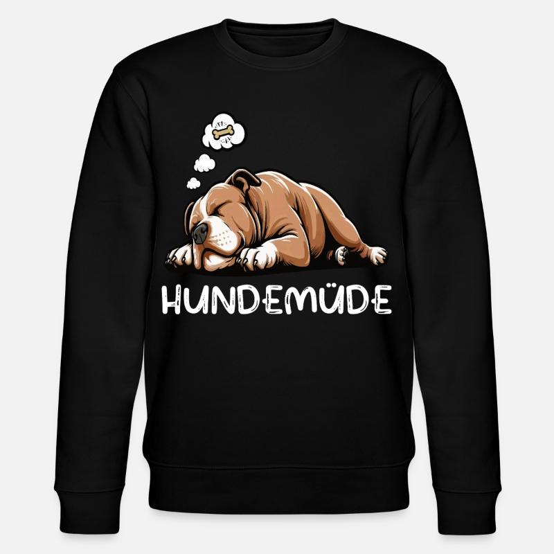 Hundemüde American Bully Bully Pit Bullybesitzer - Stanley/Stella Unisex Bio-Sweatshirt CHANGER  - Schwarz