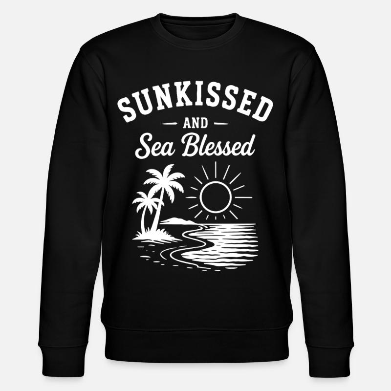 Plage d’été ensoleillée et marine - Sweat bio CHANGER Stanley/Stella Unisexe - noir