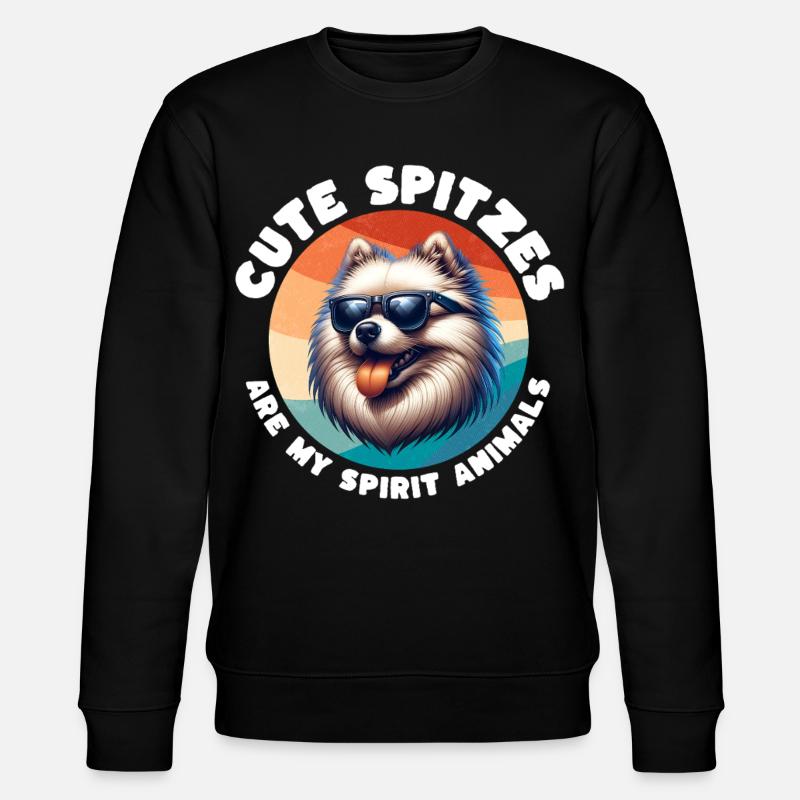 Drôles de dictons Spitz - Sweat bio CHANGER Stanley/Stella Unisexe - noir